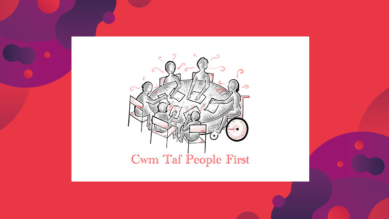 Gofod  Cwm Taff People First Logo